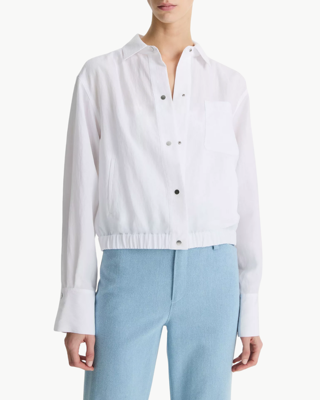 SUMMER SHIRT JACKET IN OPTIC WHITE