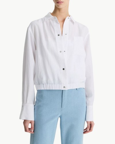 SUMMER SHIRT JACKET IN OPTIC WHITE