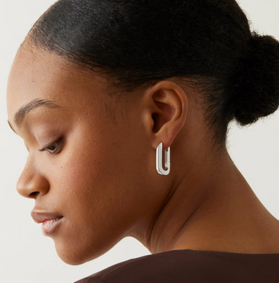 U-LINK EARRINGS IN SILVER