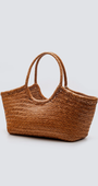 Dragon Diffusion NANTUCKET BASKET BIG IN TAN at Romi Boutique