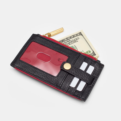 210 WEST IN BLACK/BRUSHED GOLD RED ZIP - Romi Boutique