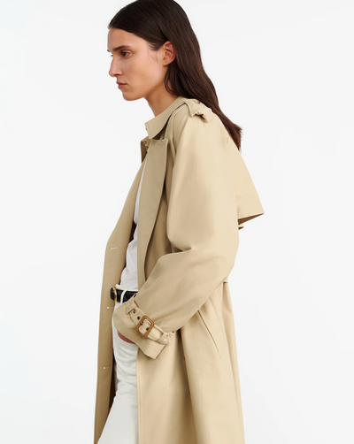 TANNER TRENCH COAT IN KHAKI