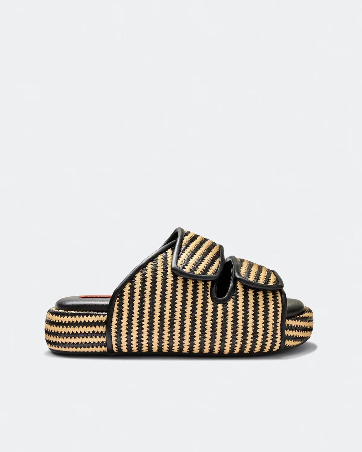 Simon Miller STRIPE RAFFIA CRO SLIDE at Romi Boutique