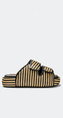 Simon Miller STRIPE RAFFIA CRO SLIDE at Romi Boutique