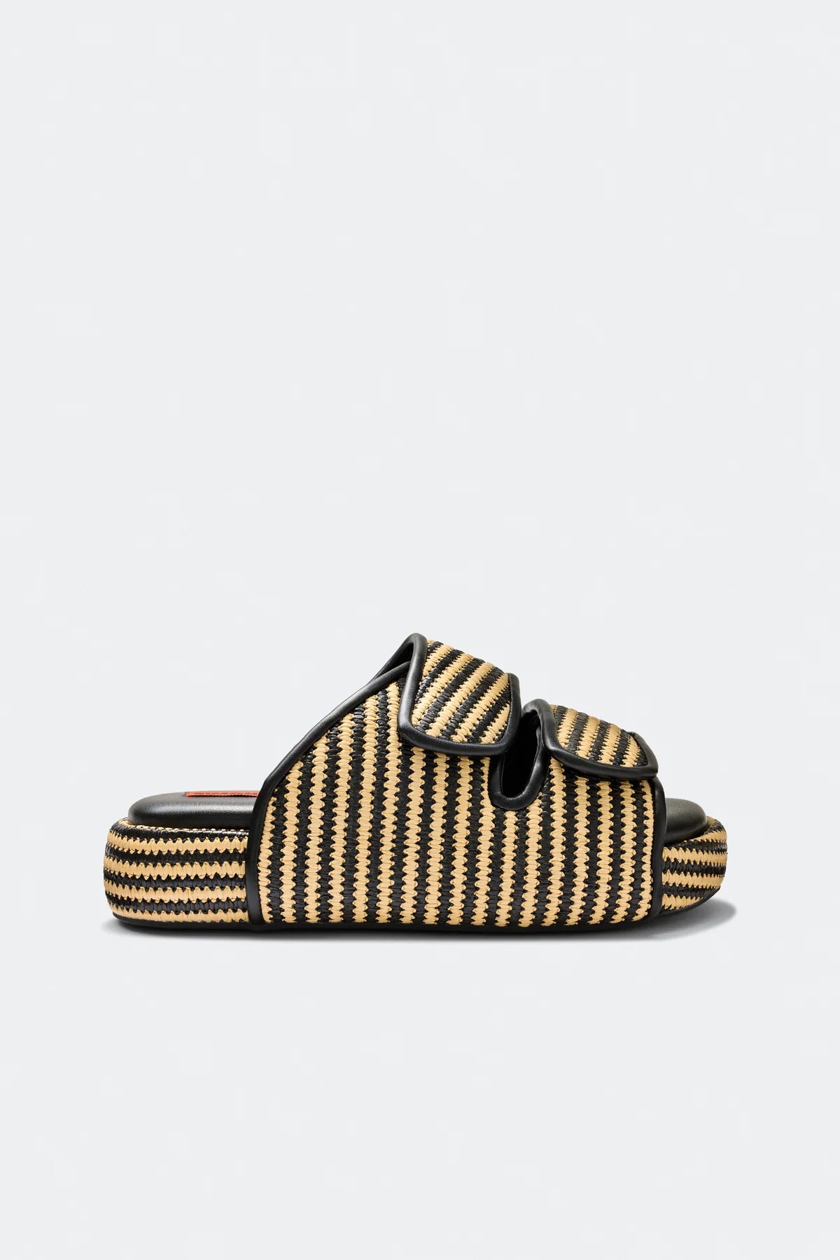 Simon Miller STRIPE RAFFIA CRO SLIDE at Romi Boutique