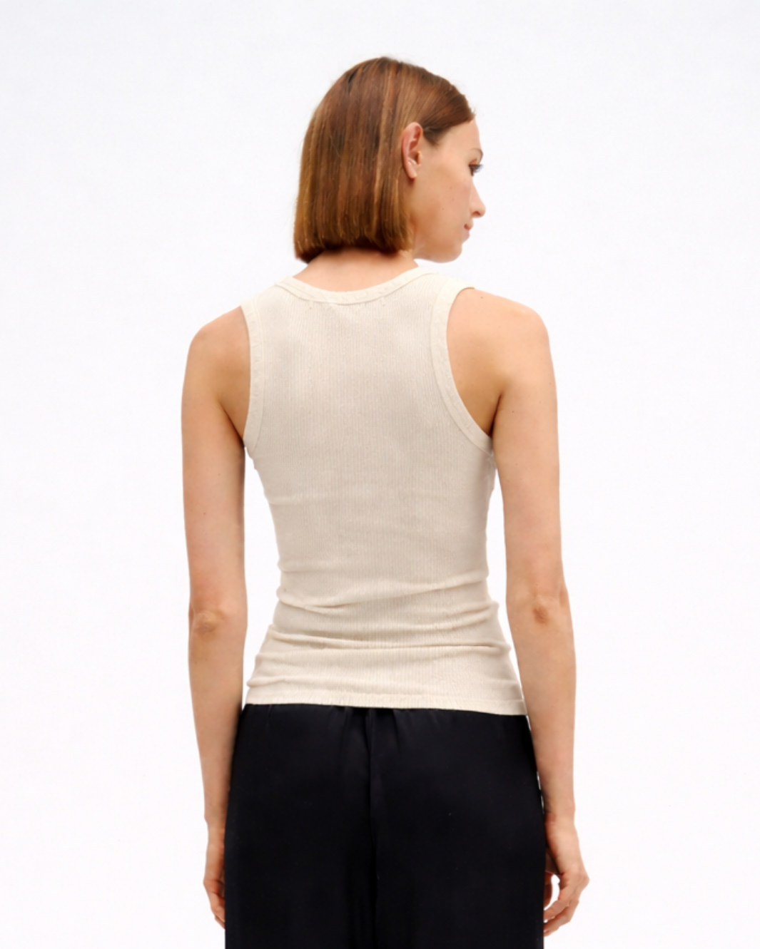 Enza Costa TEXTURED RIB SLEEVELESS U at Romi Boutique