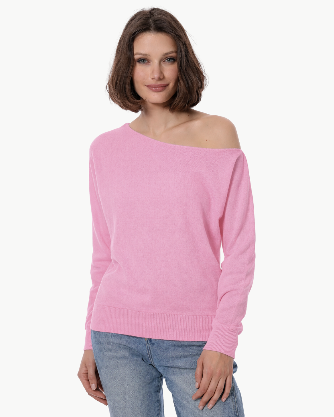 COTTON CASHMERE OFF THE SHOULDER TOP