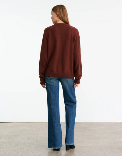 FERON SWEATER IN DARK RUST