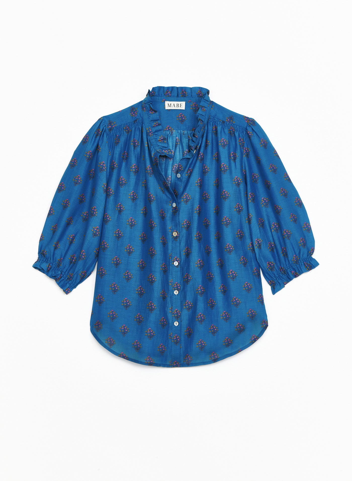 LINDI PRINT TOP IN BLUE