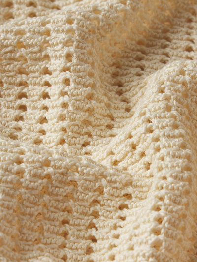 THE CROCHET BELL SWEATER IN ALABASTER