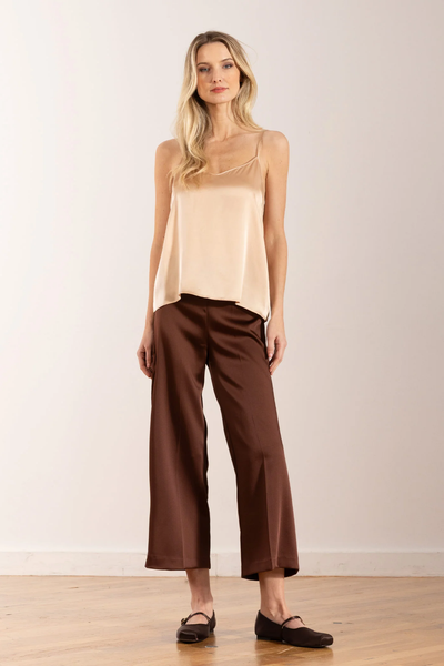 ALEX IN LIQUID SATIN BROWN - Romi Boutique
