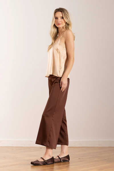 ALEX IN LIQUID SATIN BROWN - Romi Boutique