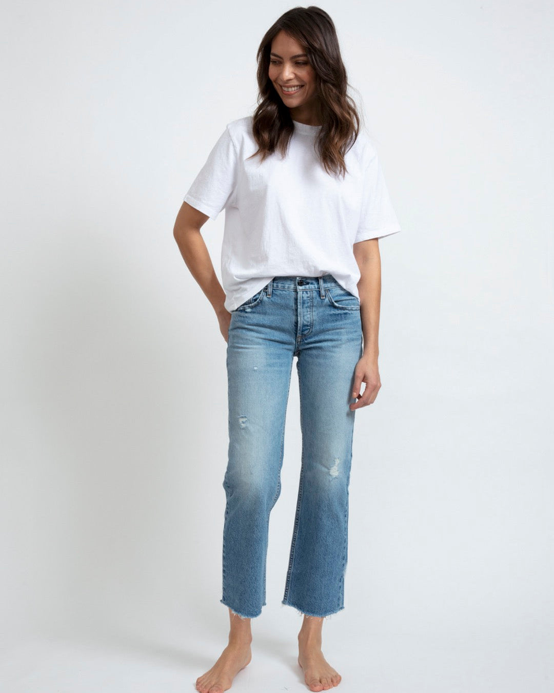 Low Rise Straight Jeans