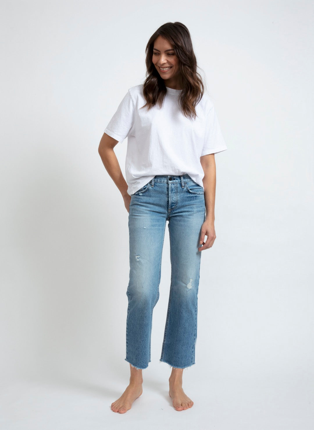 Low Rise Straight Jeans