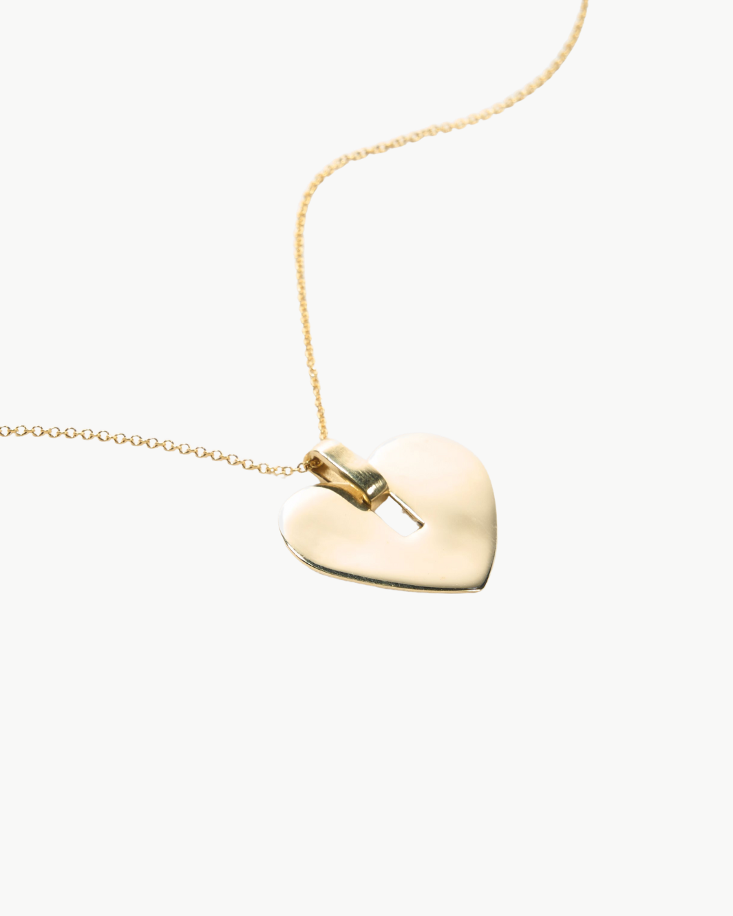 HEART TAG NECKLACE IN BRASS