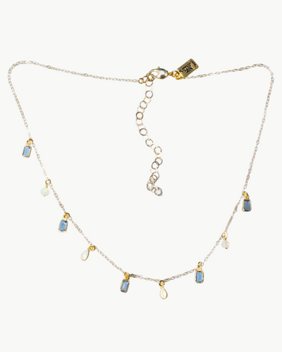 CINDERELLA NECKLACE IN OPAL/BLUE