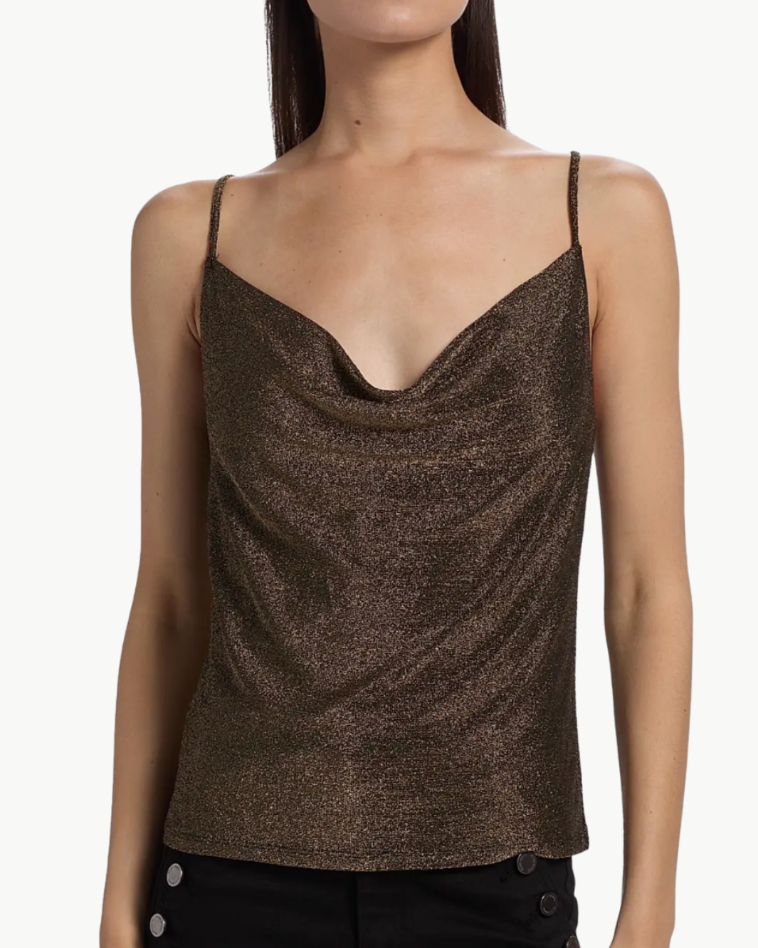 CARLA TANK IN GOLD KNIT