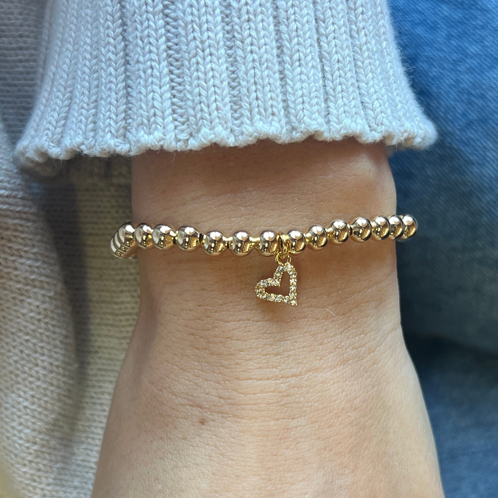 Alexa Leigh Heart Of Gold Bracelet at Romi Boutique