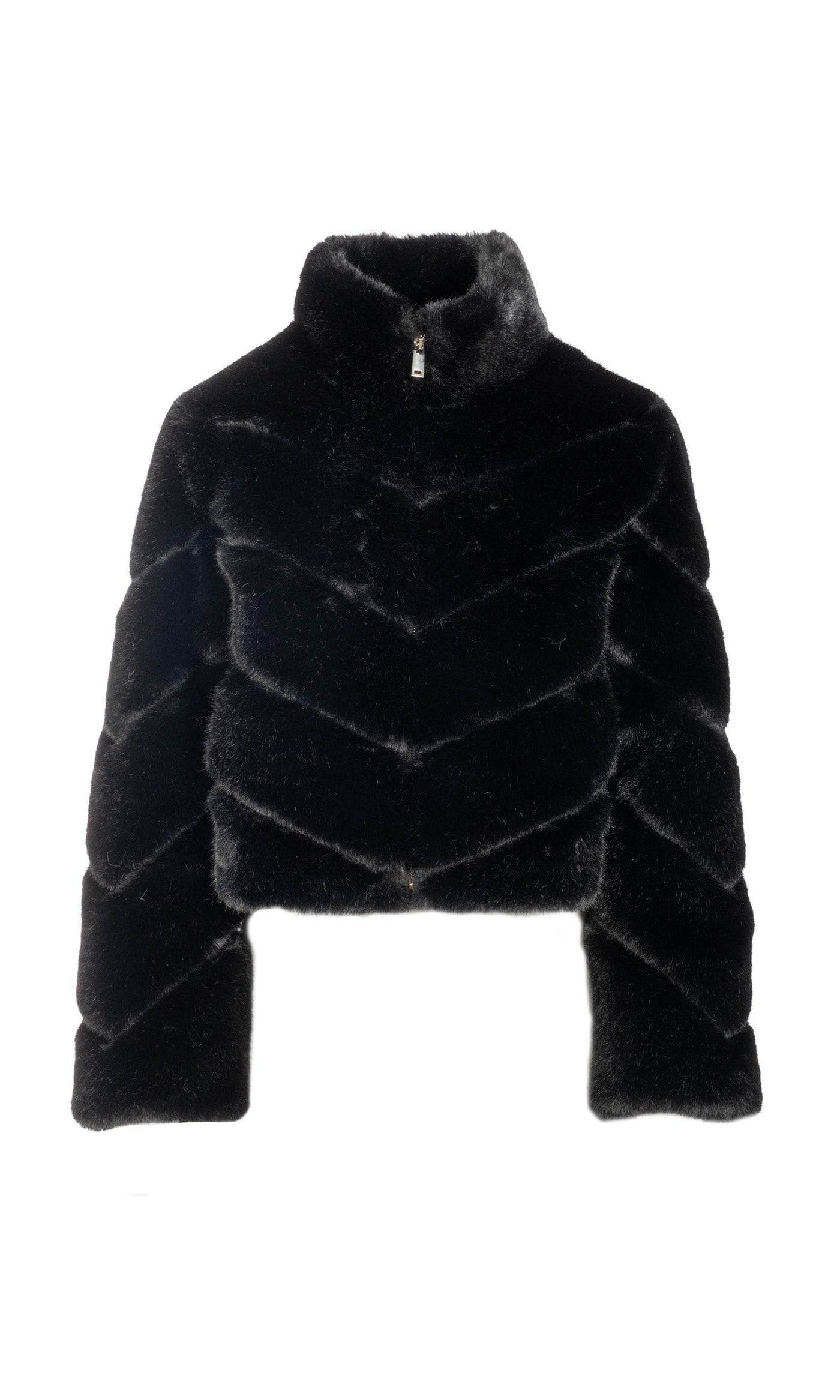 BRIANNA FAUX FUR JACKET IN BLACK