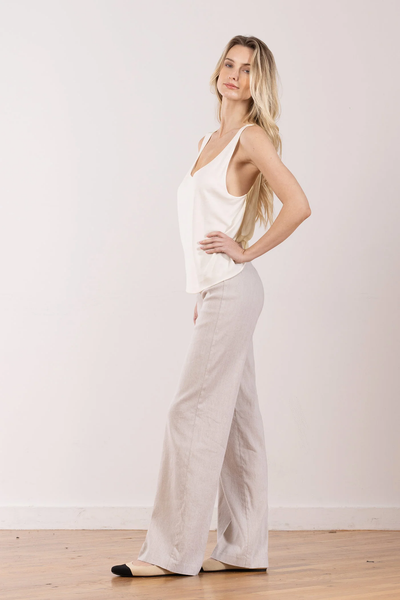 ALEX LINEN PANT IN OATMEAL