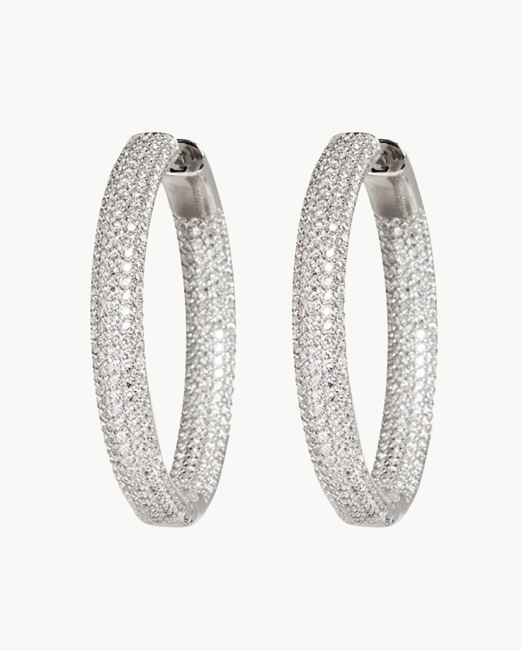 TIRE HOOP IN WHITE RHODIUM