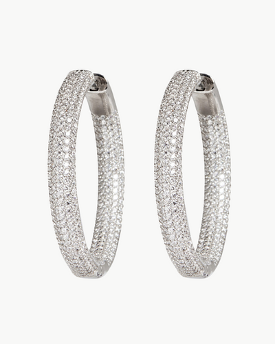 TIRE HOOP IN WHITE RHODIUM