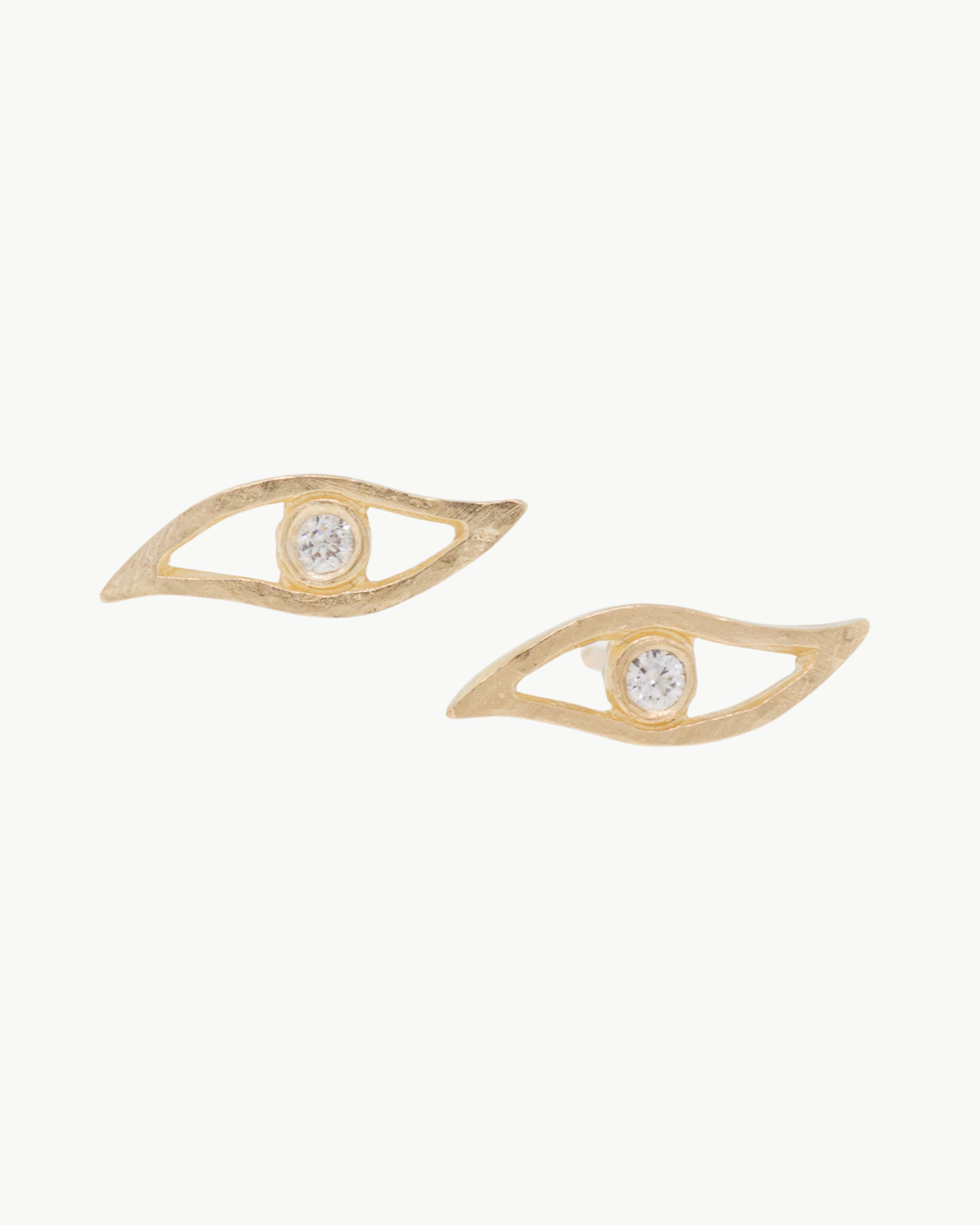 DIAMOND EVIL EYE EARRING