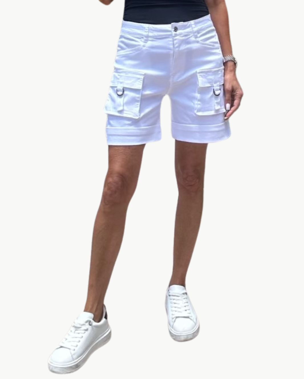KIM CARGO SHORT IN WHITE