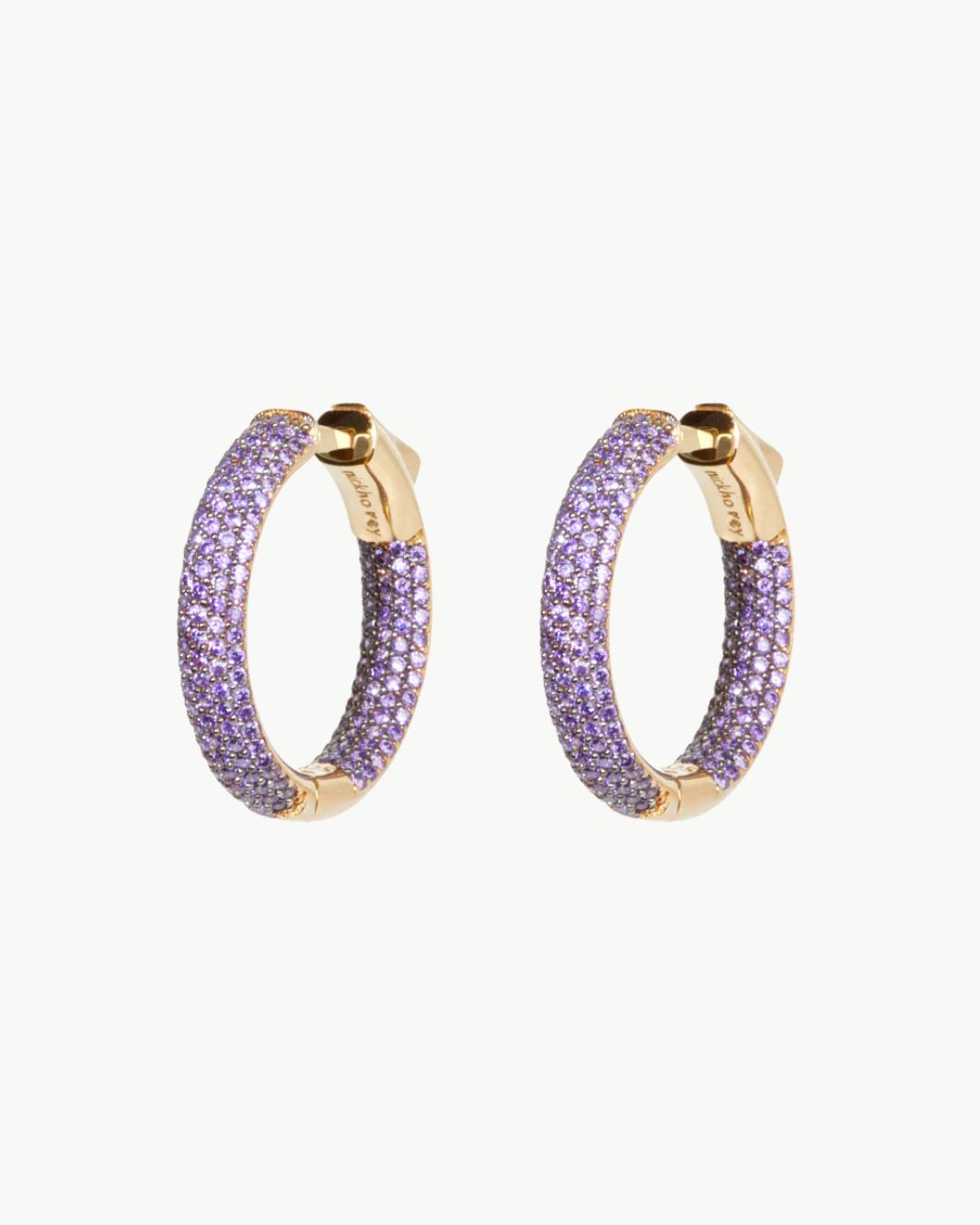 MINI TIRE HOOP IN PURPLE CRYSTAL