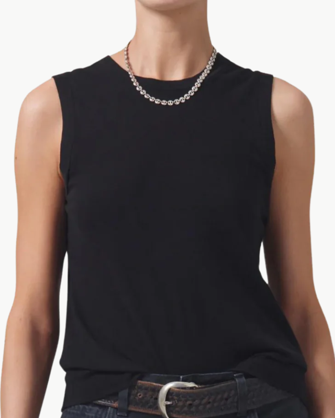 JESSIE MODERN MUSCLE TEE IN BLACK