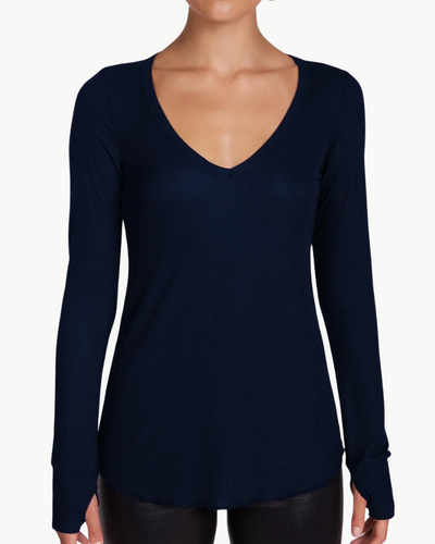 OTIS FITTED V-NECK IN ASTRAL NAVY