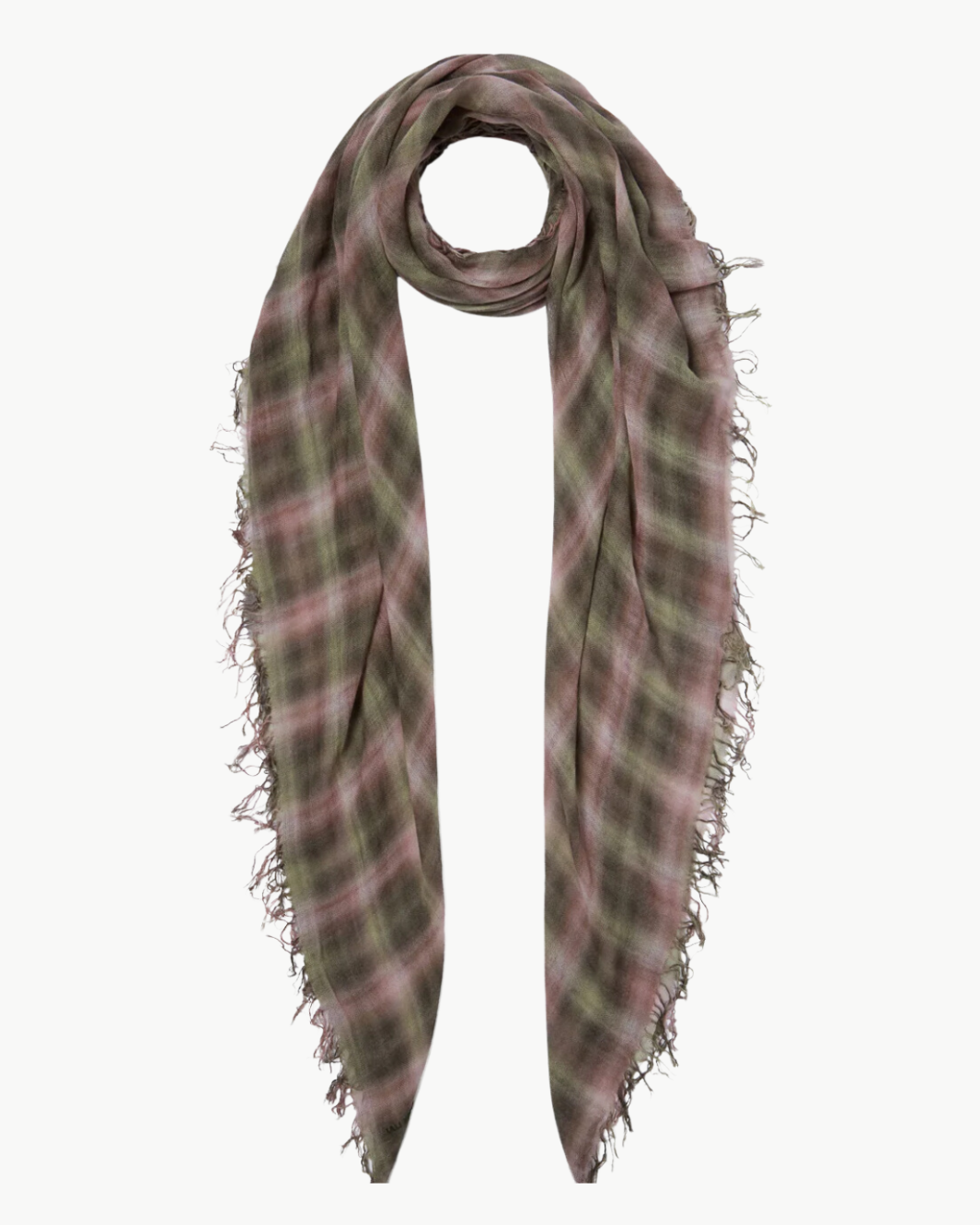 FOREST PLAID CASHMERE AND SILK SCARF - Romi Boutique