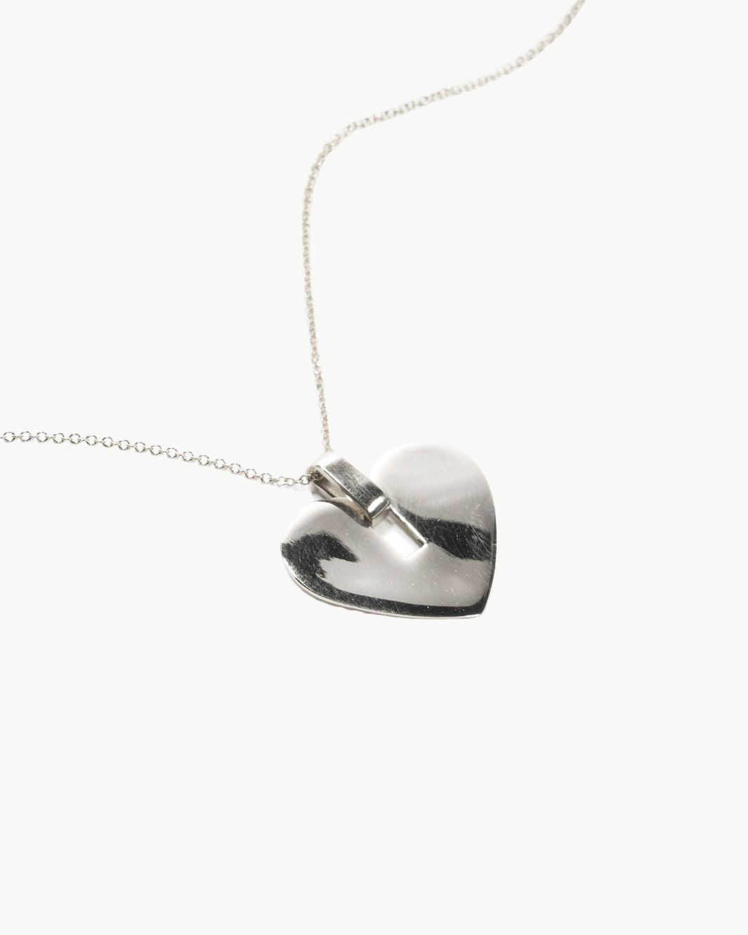 HEART TAG NECKLACE IN STERLING SILVER