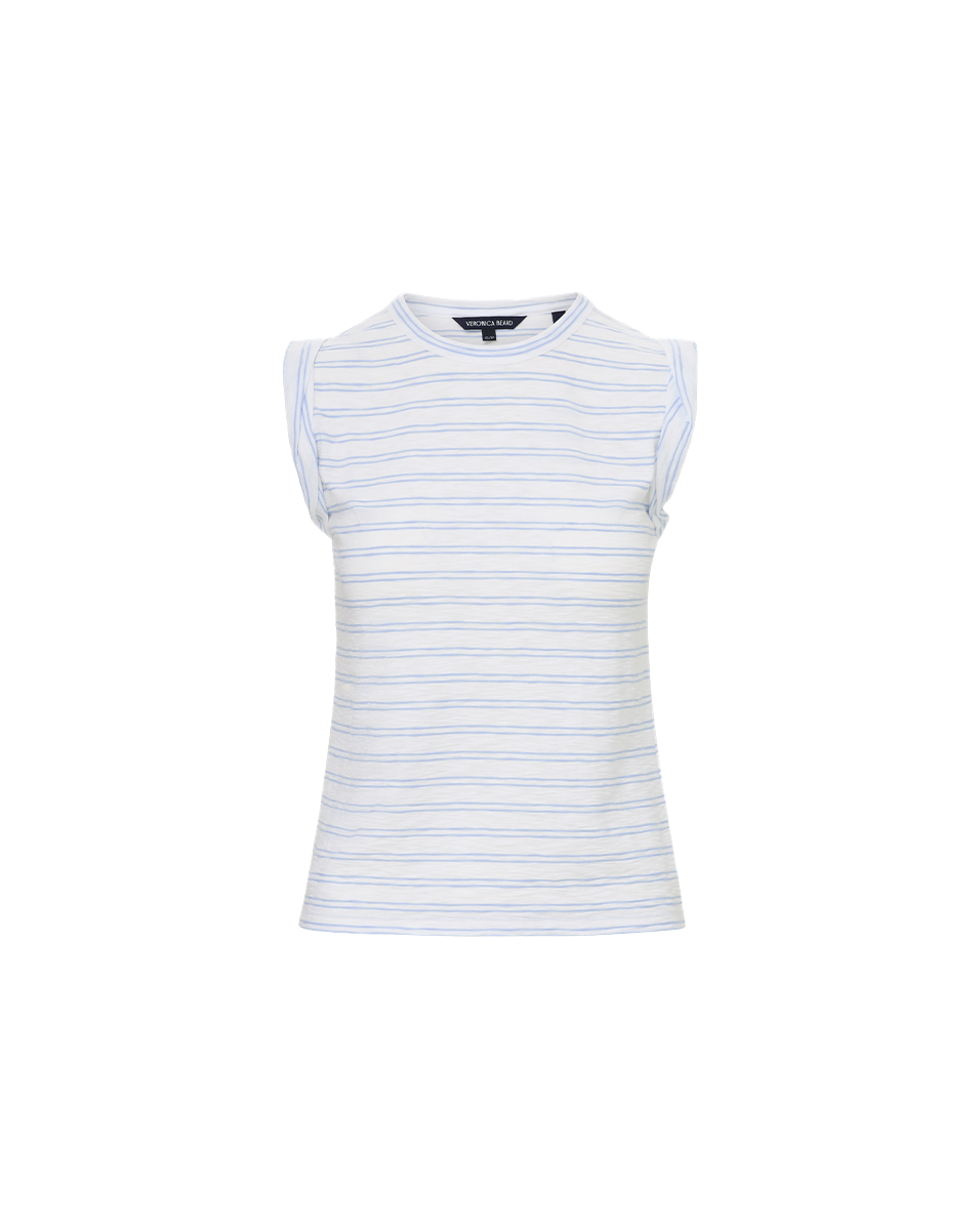 DREE MUSCLE TEE IN BLUEBELL/WHITE