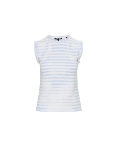 DREE MUSCLE TEE IN BLUEBELL/WHITE