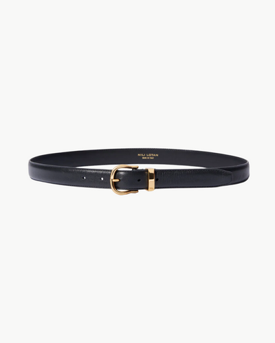 LOUISE BELT IN BLACK W/ BRASS BUCKLE