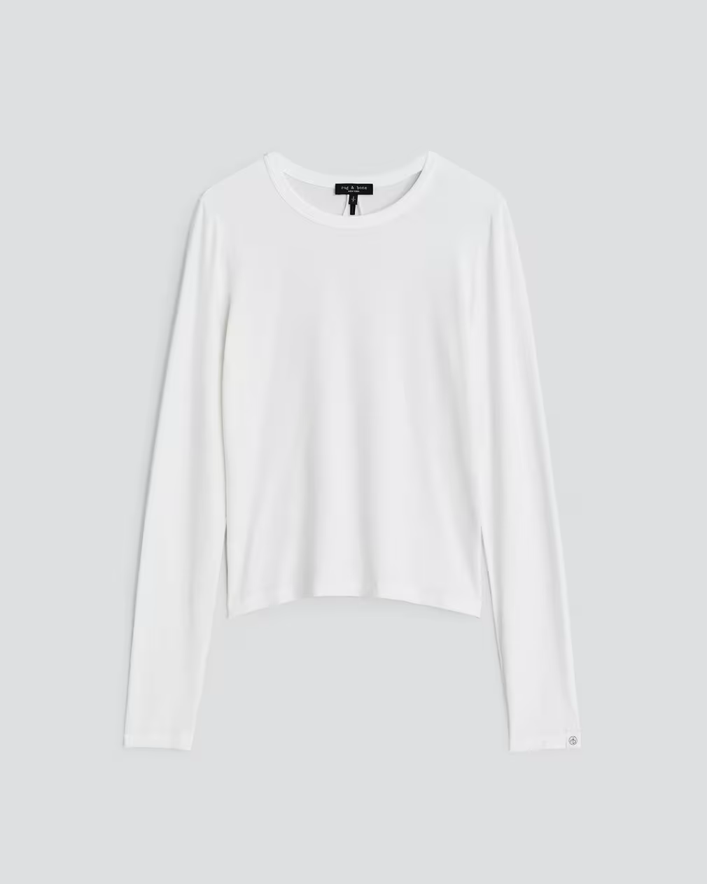 LUCA JERSEY SLIM LONG SLEEVE IN WHITE - Romi Boutique