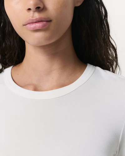 LUCA JERSEY SLIM LONG SLEEVE IN WHITE - Romi Boutique
