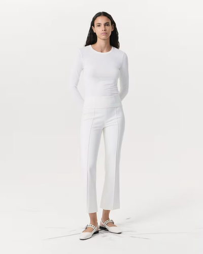 LUCA JERSEY SLIM LONG SLEEVE IN WHITE - Romi Boutique