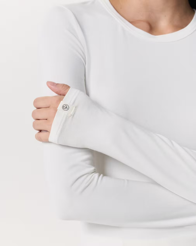 LUCA JERSEY SLIM LONG SLEEVE IN WHITE - Romi Boutique