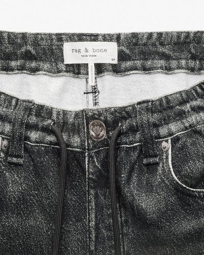 MIRAMAR WIDE-LEG TRACK PANTS IN WASHED BLACK