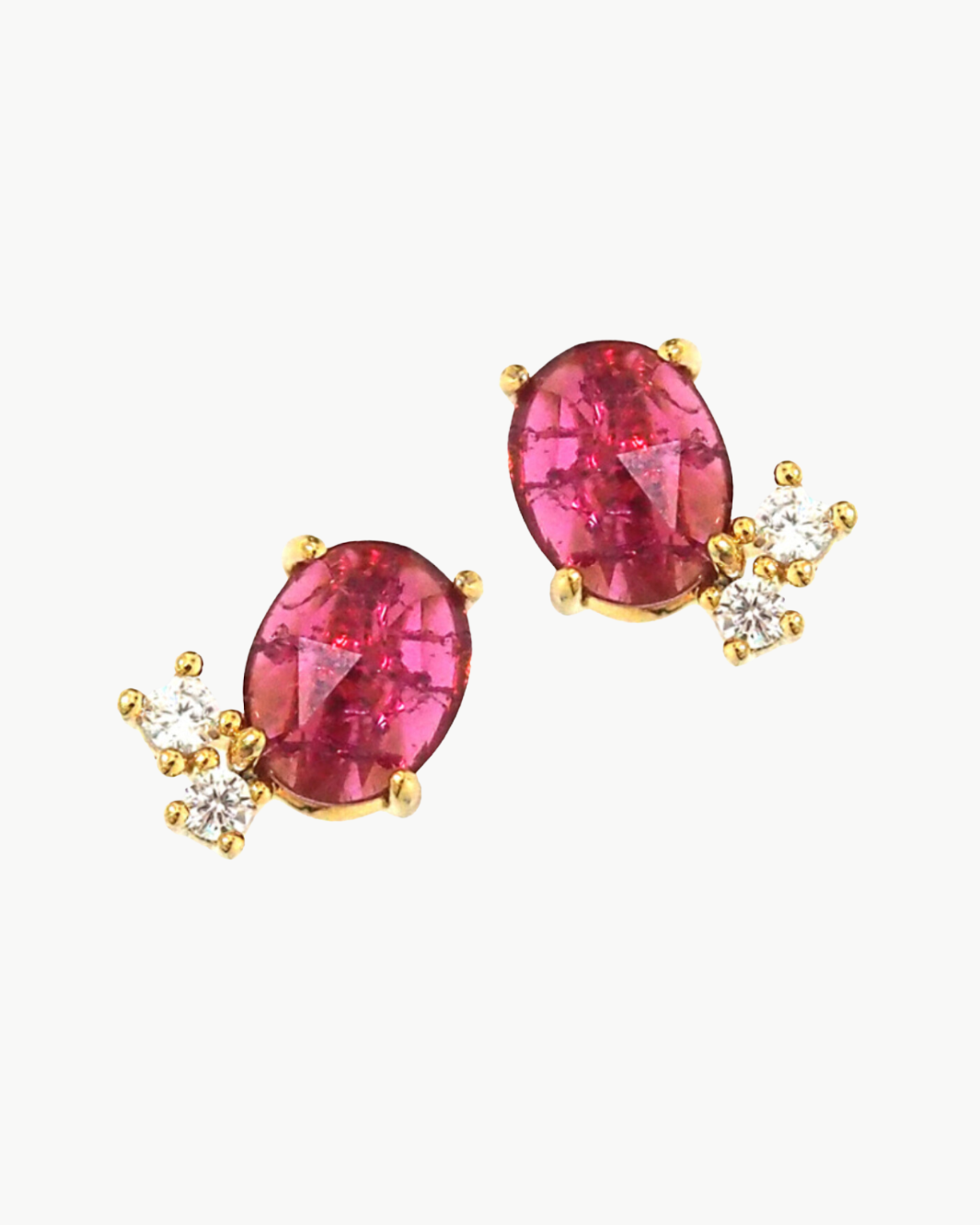 RUBY OVAL STUDS