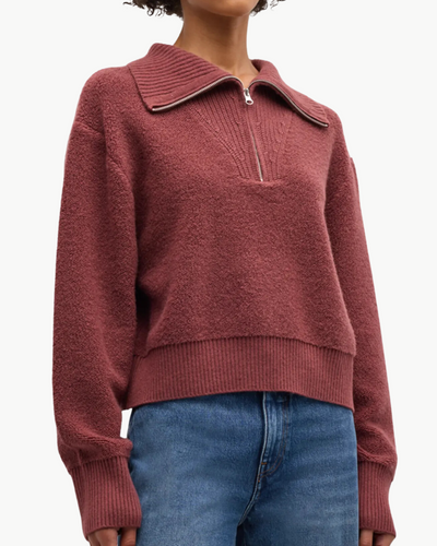 TINSLEY HALF ZIP PULLOVER IN CIMARRON