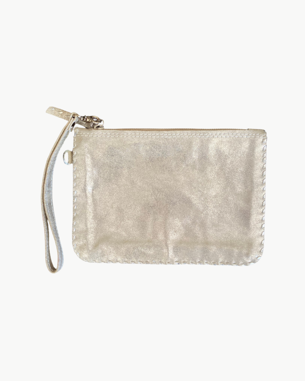 LAILA WRISTLET POUCH IN SILVER - Romi Boutique