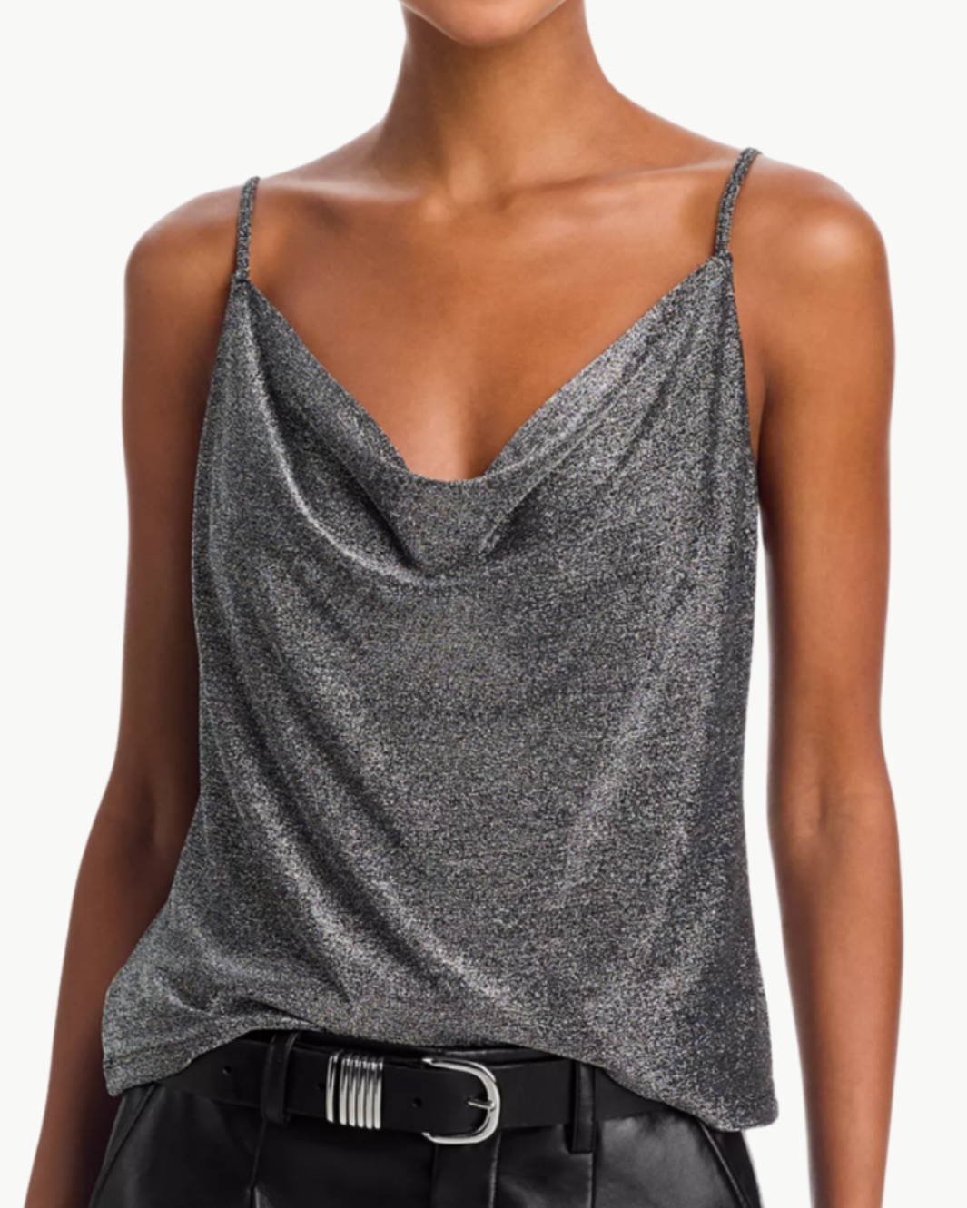 CARLA TANK IN SILVER KNIT