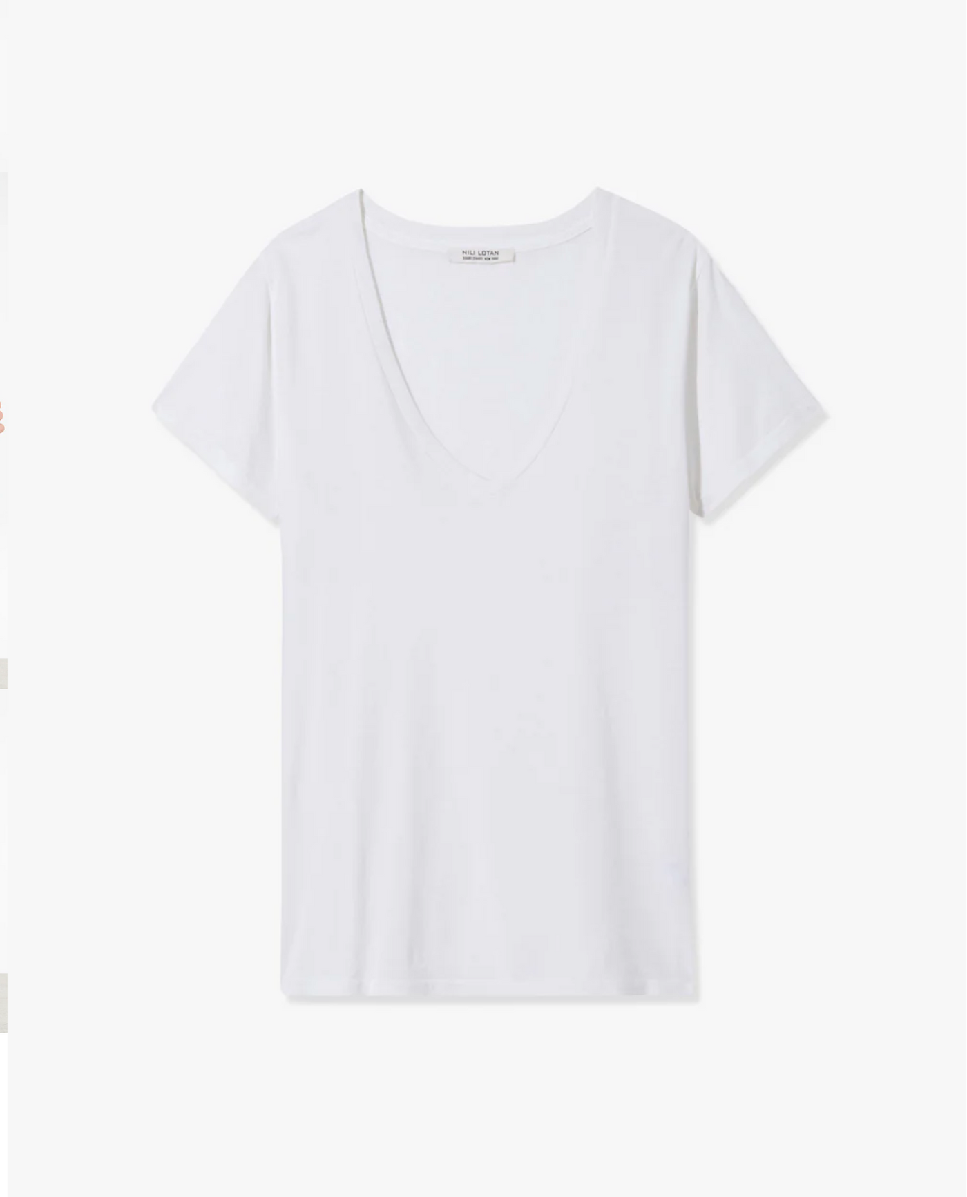 CAROL VNECK TEE SHIRT IN WHITE