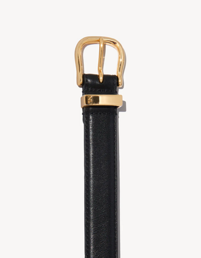LOUISE BELT IN BLACK W/ BRASS BUCKLE
