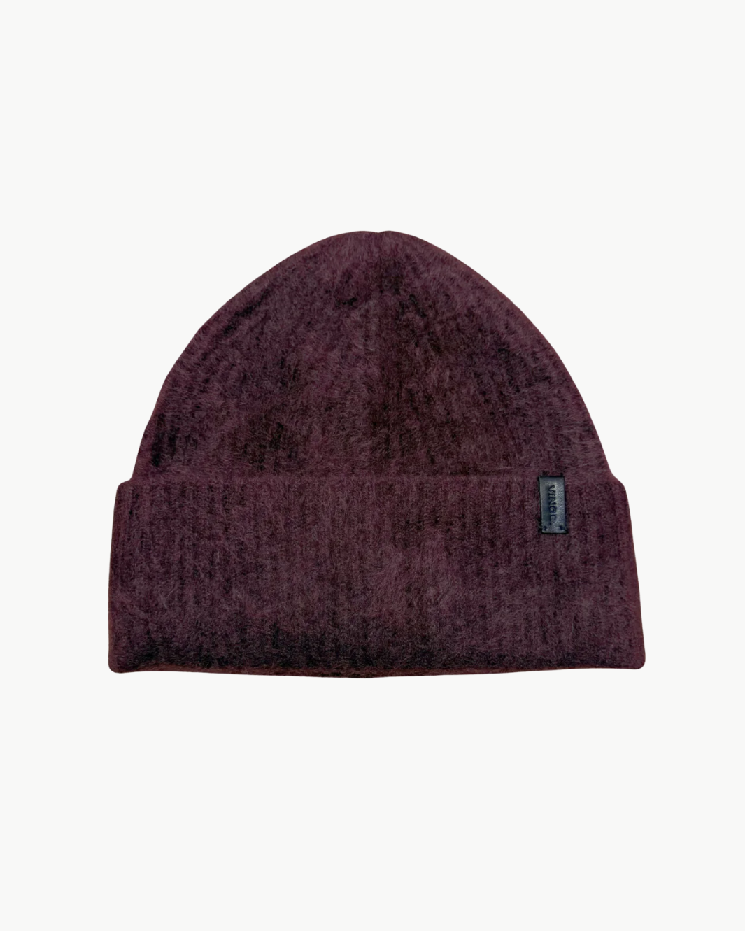 BRUSHED CASHMERE BEANIE IN FIG - Romi Boutique
