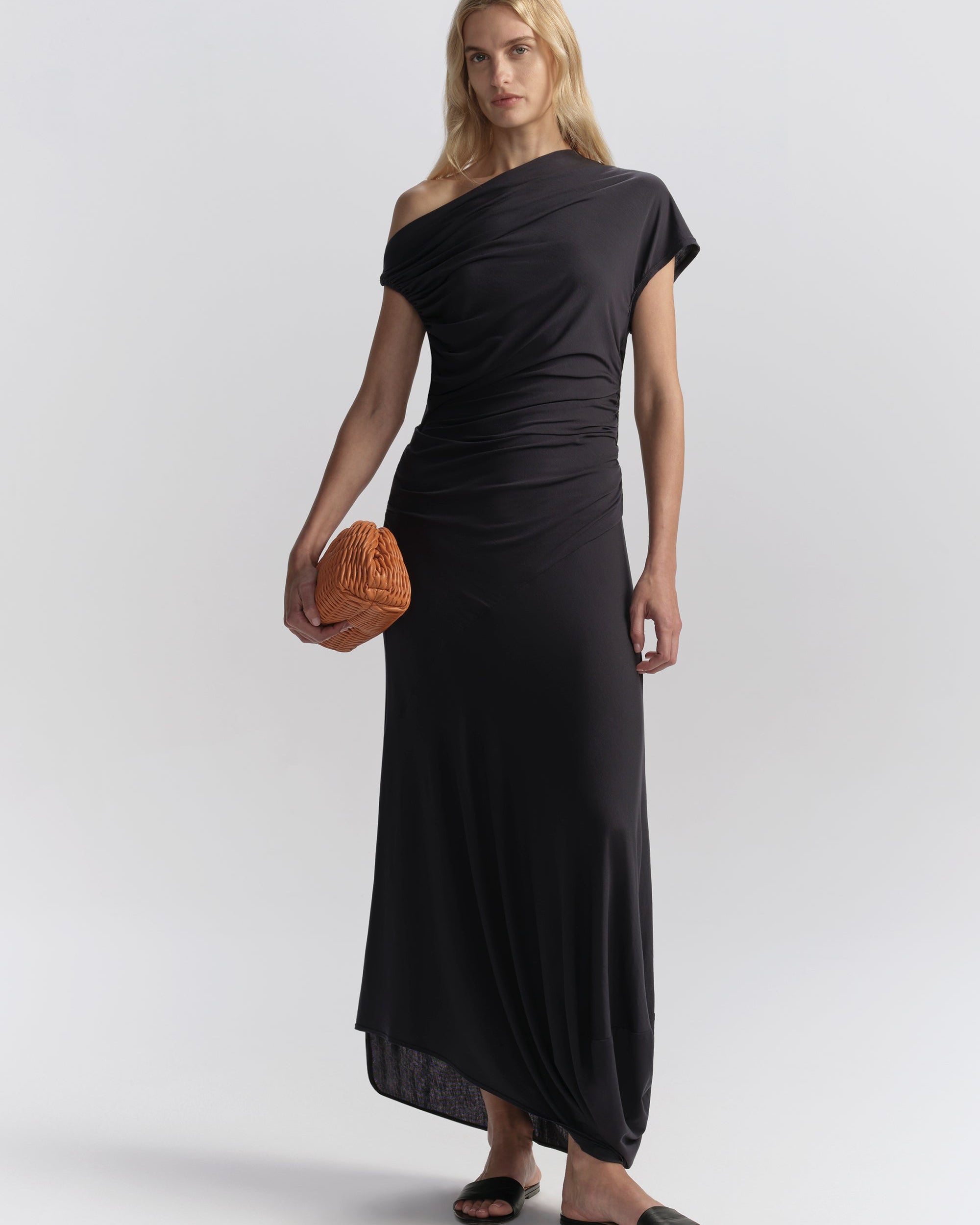 HALLE ONE SHOULDER JERSEY MIDI DRESS by A.L.C - Romi Boutique