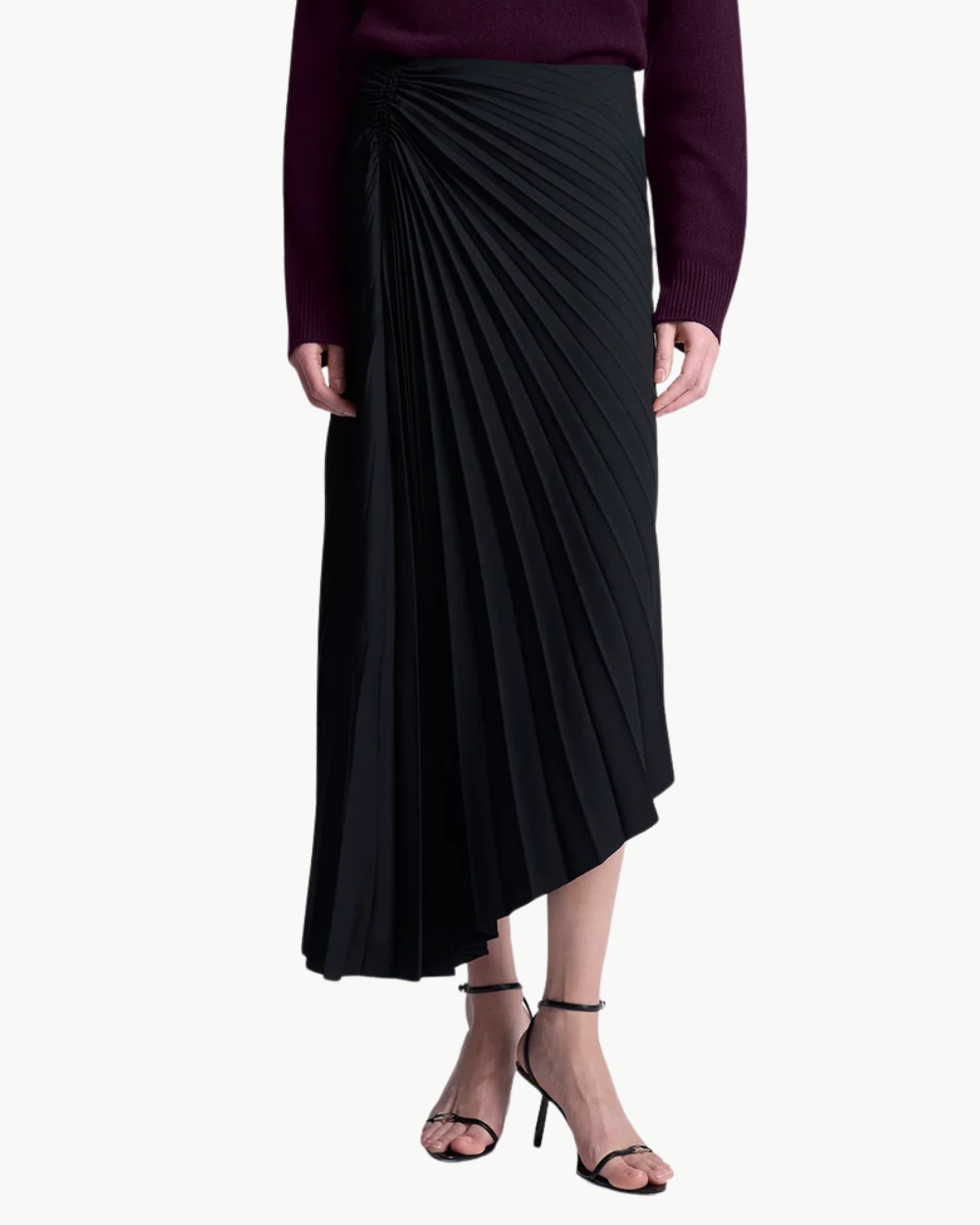 TRACY TAILORED MIDI SKIRT IN BLACK - Romi Boutique